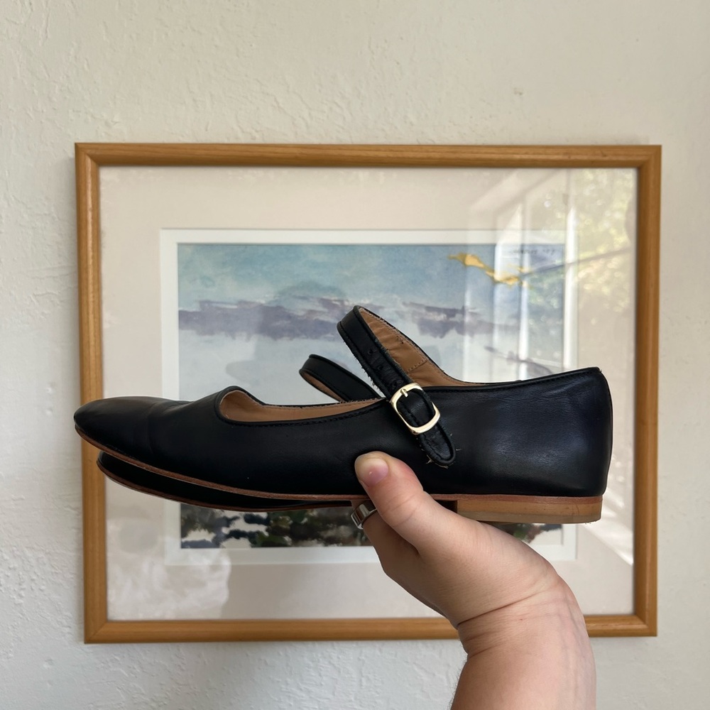 Caron Callahan Ellie Mary Jane Flats in black / leather size 40 - Picture 2 of 10